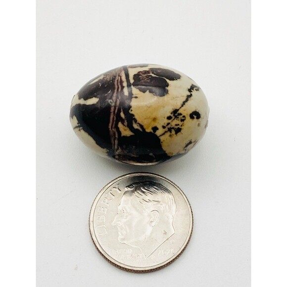 Egg shaped nature jasper bead - Picture 5 of 7
